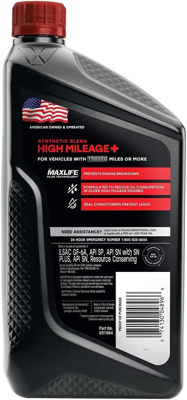 Aceite motor 150K Maxlife Plus 5W-30 1qt