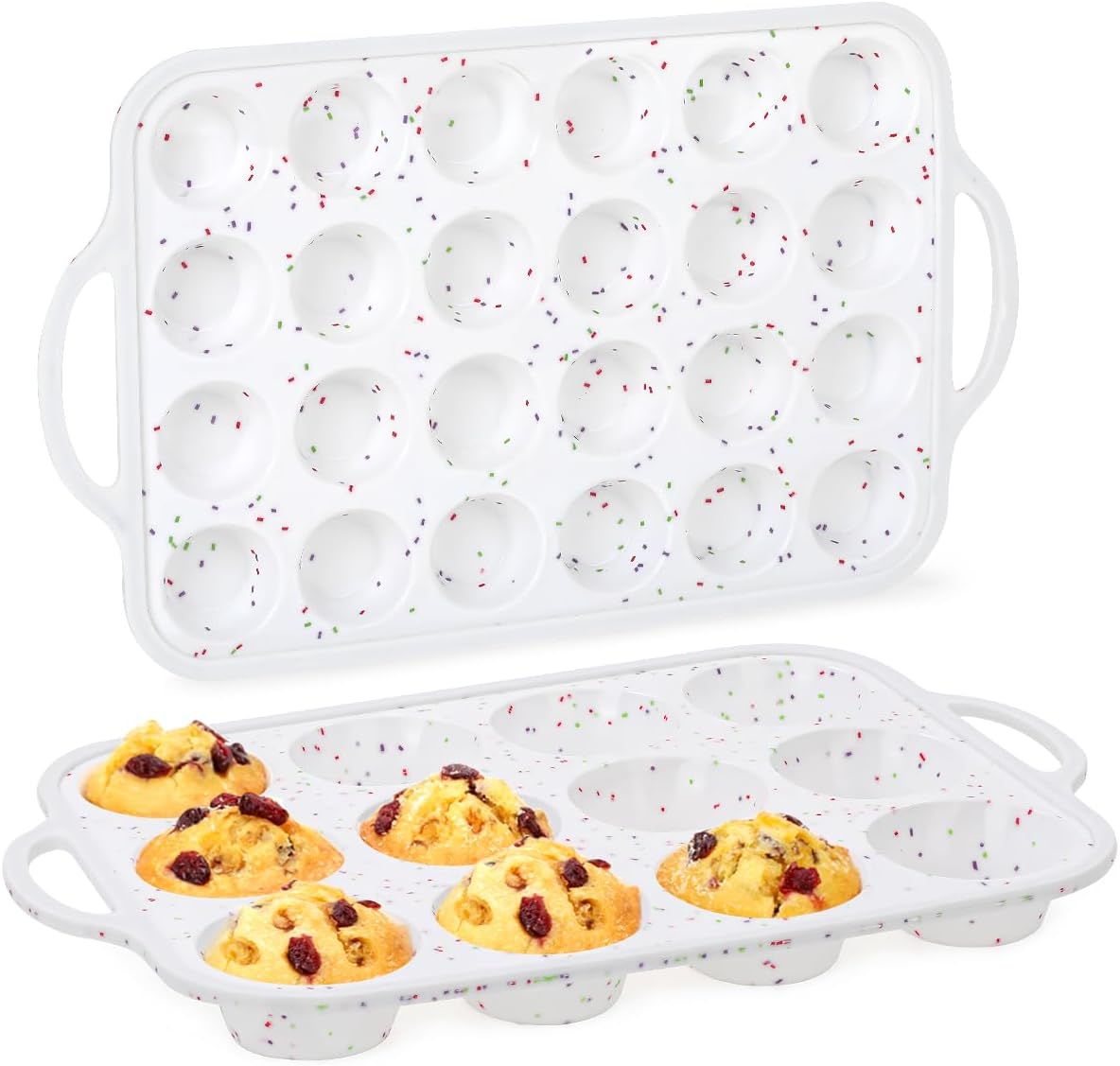 Set moldes silicona magdalenas 12 y 24 tazas