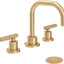 Grifo baño 2 manijas drenaje Push Pop bronce cepillado