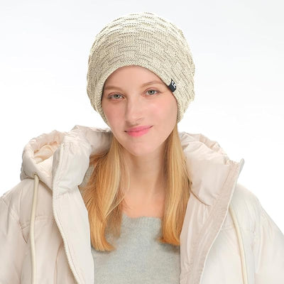 Gorro punto unisex grueso forro polar invierno