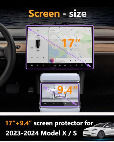 Protector pantalla Tesla Model S/X 2023-26 17" y 9.4"