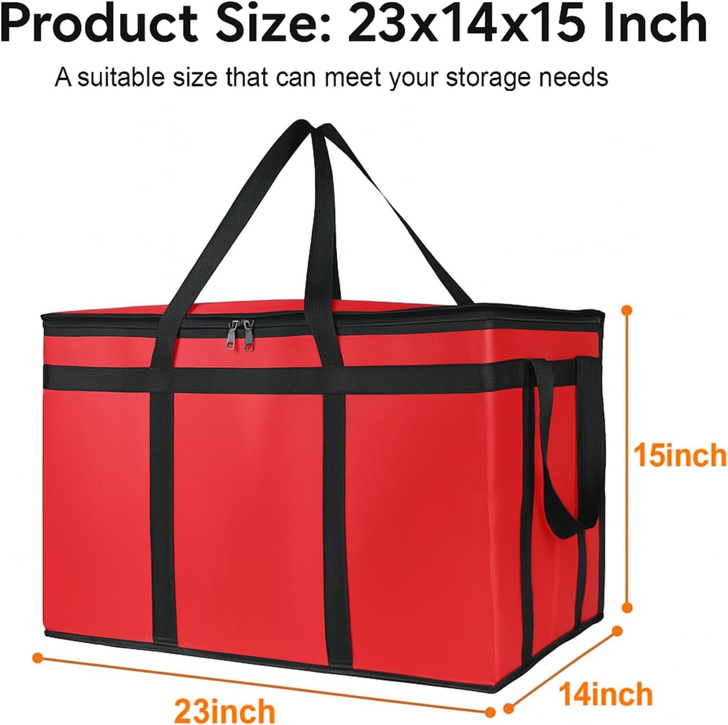 10 Bolsas Aisladas para Catering Pizza XXXL Transporte