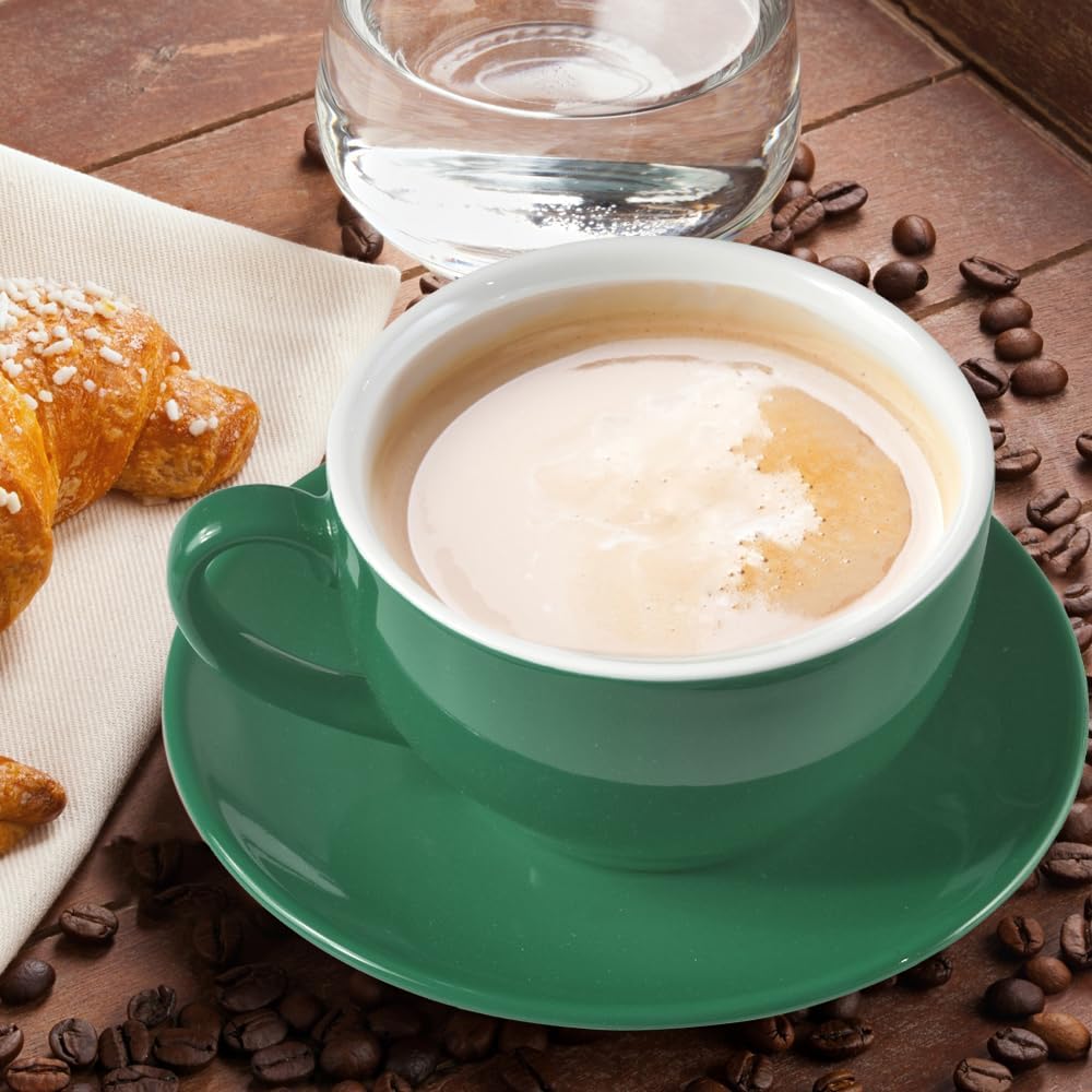 Taza café porcelana platillo 7.3oz cian