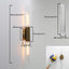 Aplique pared latón 2 luces enchufe E26 dorado vintage