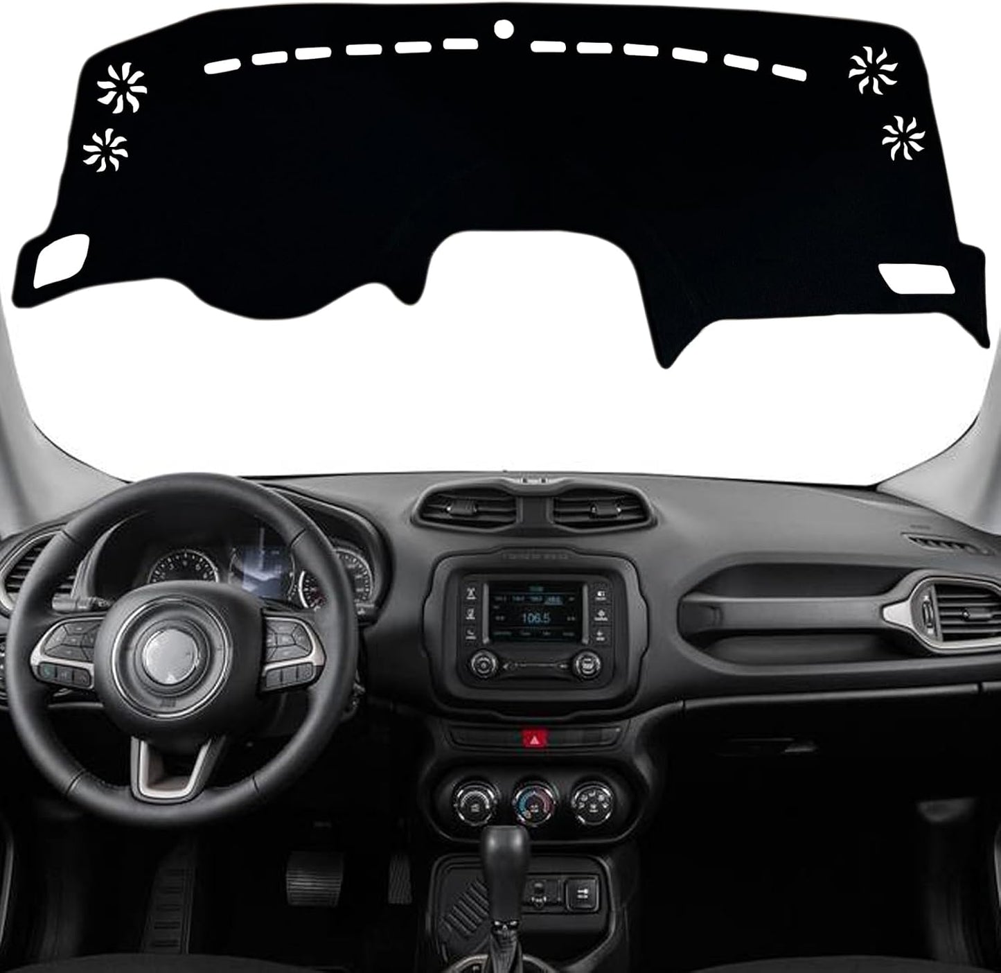 Funda salpicadero Jeep Renegade 15-22 UV borde negro