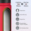 Botella agua aislada acero inox 24oz con pajita sin BPA