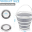 2 Cubos Plegables 10L para RV Camping Limpieza