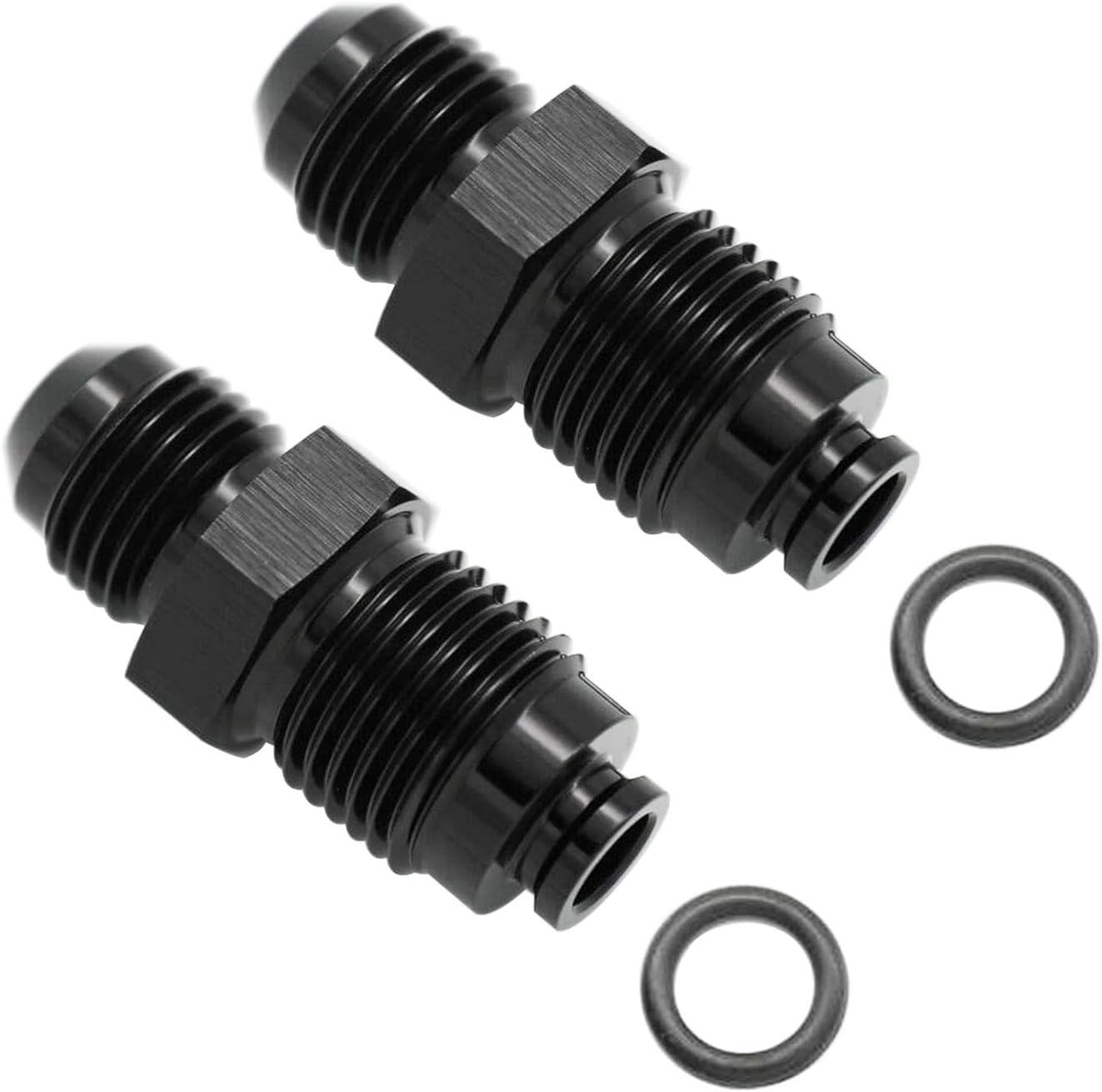 Adaptador aluminio 6AN a M16x1.5 anillo negro set 2