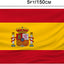 Bandera España 3x5ft lona poliéster doble costura ojales latón