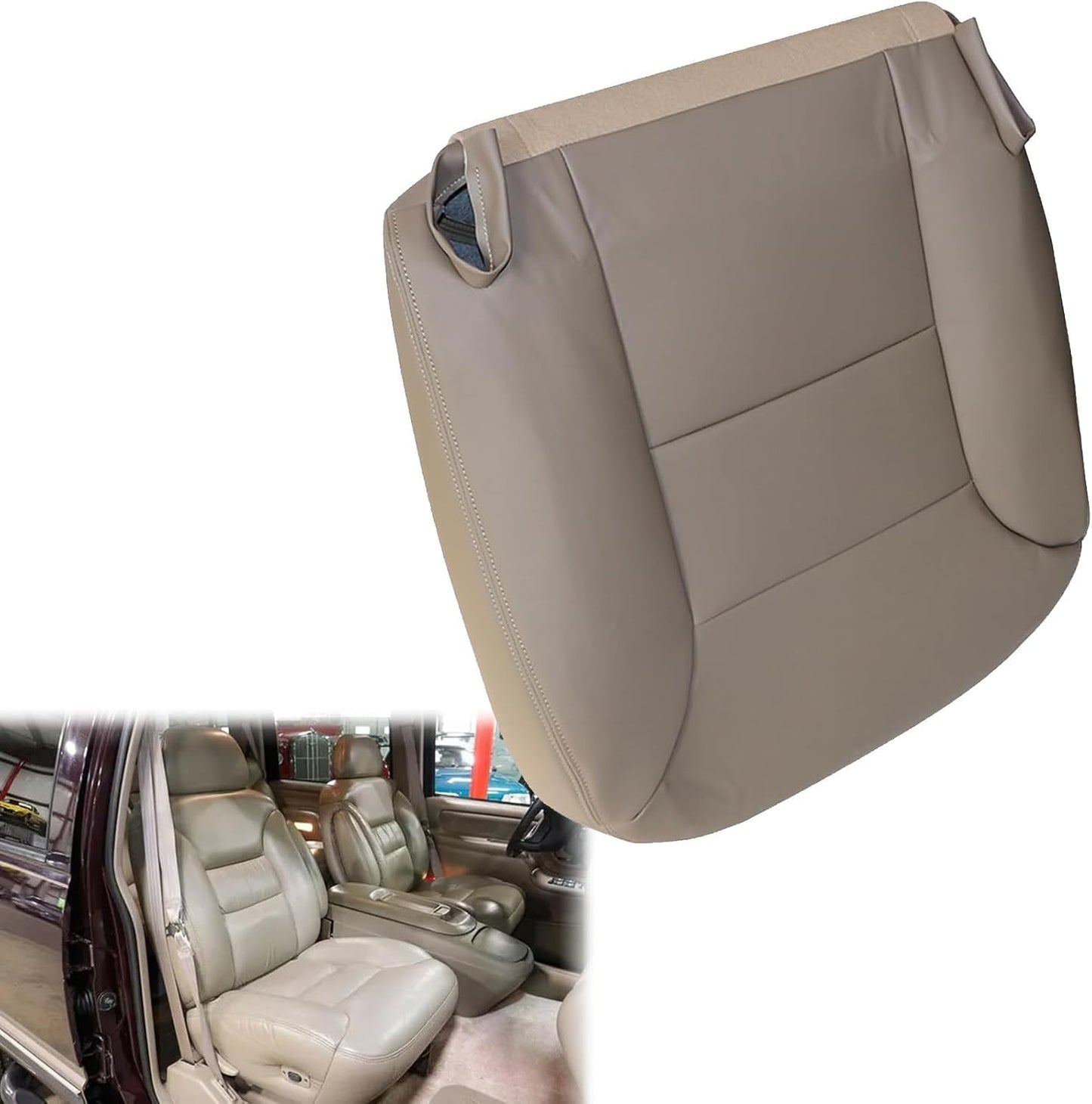 Fundas asiento cuero microfibra conductor Chevy Silverado Tahoe