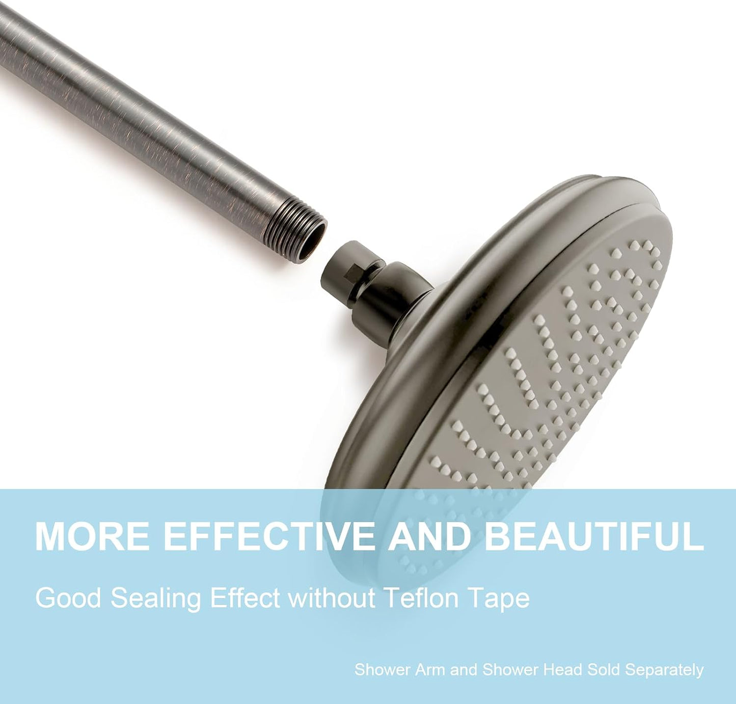Brazo extensor ducha bronce cepillado acero inox 12pulg