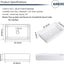 Lavabo encimera rectangular 24x14 pulg porcelana blanca