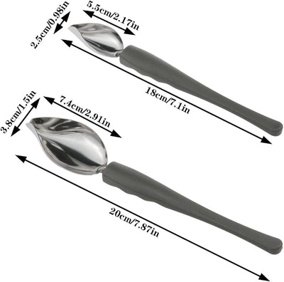Set 2 Cucharas Acero Inox para Decorar Chocolate