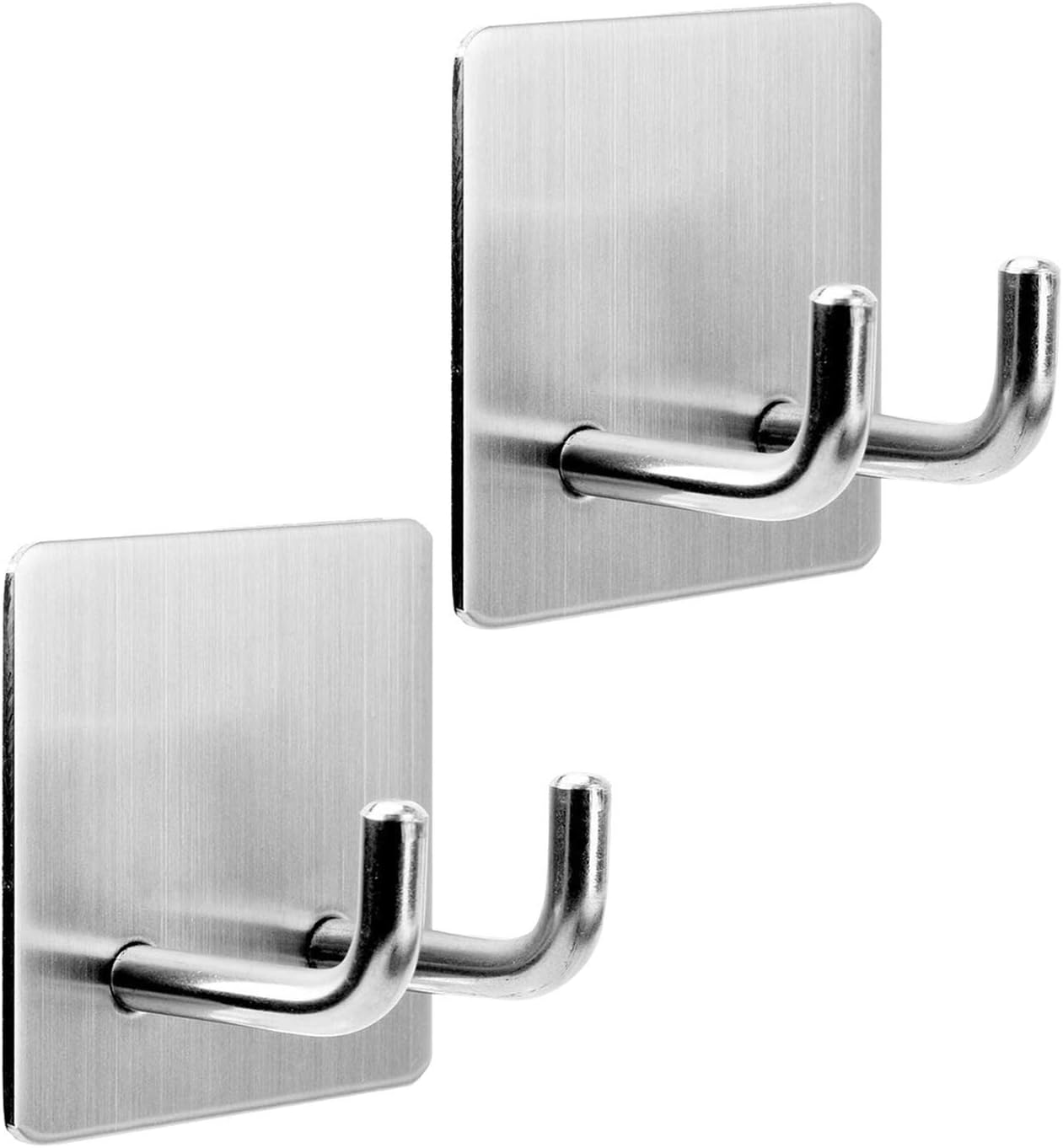 Ganchos adhesivos acero inox para afeitar baño cocina