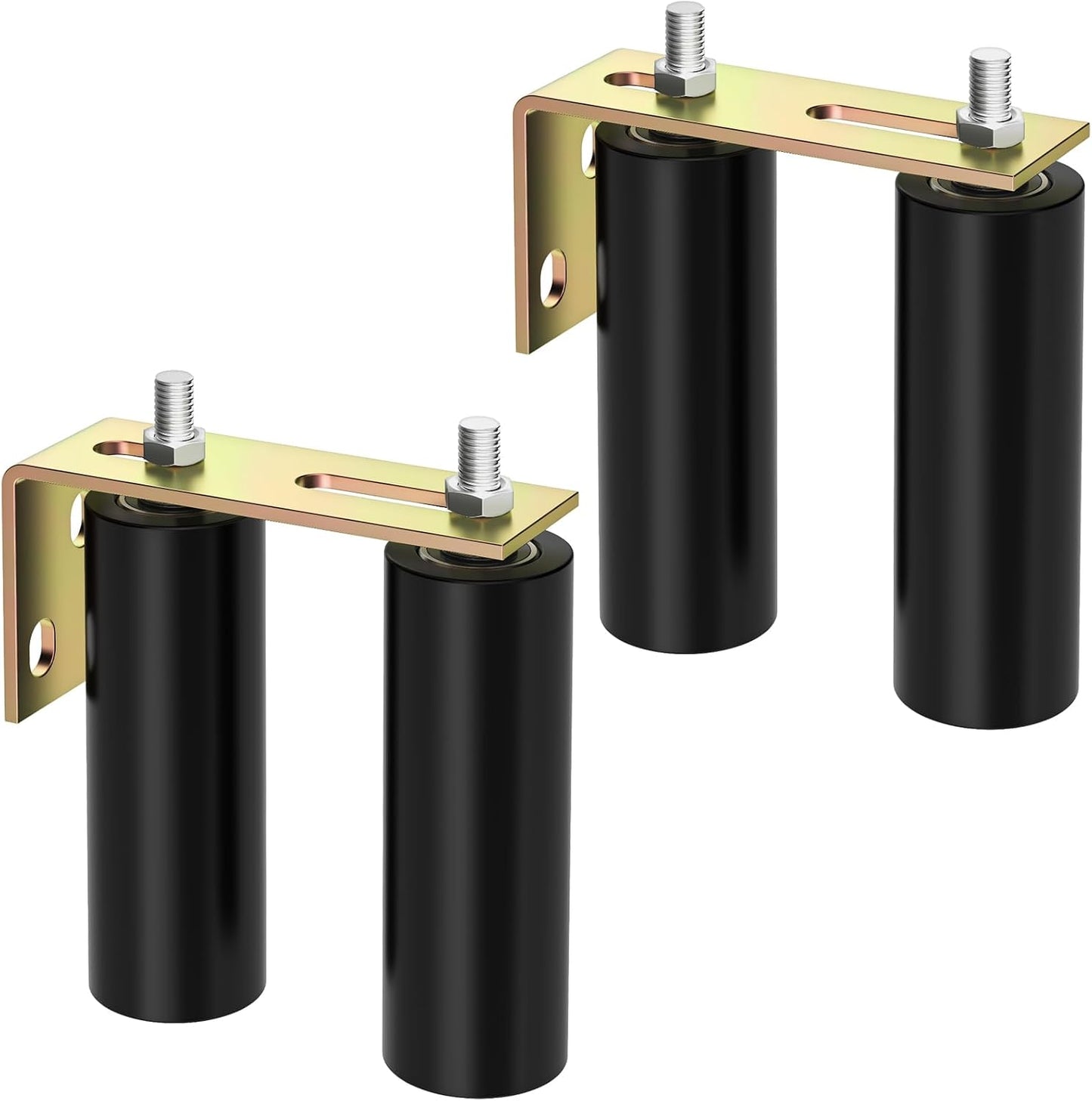 2 Rodillos guía puerta corredera 6pulg soporte L ajustable
