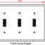 Placa interruptor 3 bandas palanca Celestiales Dan Morris