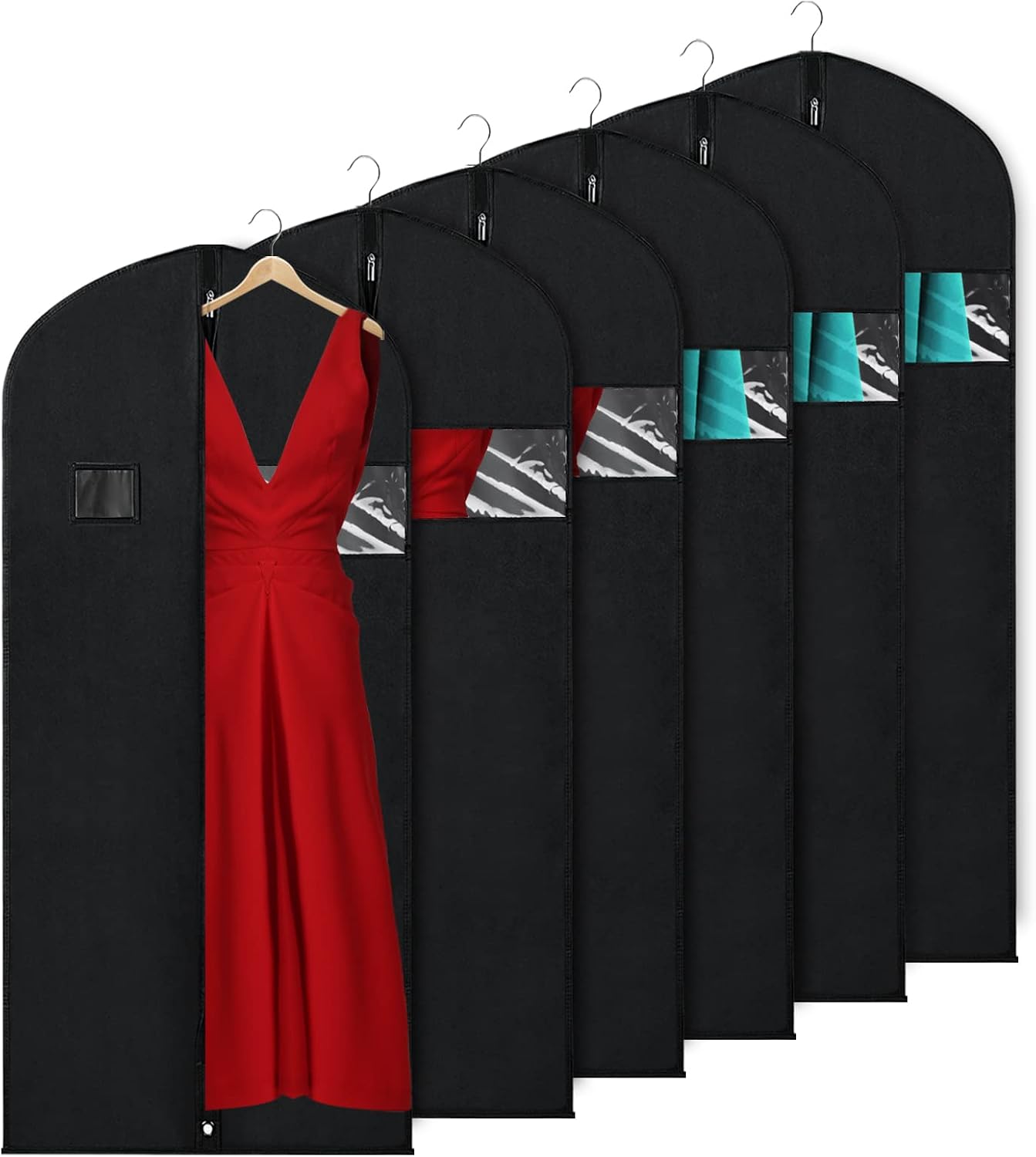 Bolsas colgar ropa 60" set 6 con cremallera y agujero