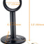 8 Soportes Barra Cortina Acero Inox Negro Mate
