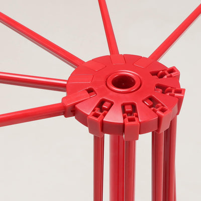 Estante plegable para secar espaguetis plástico 10 asas rojo