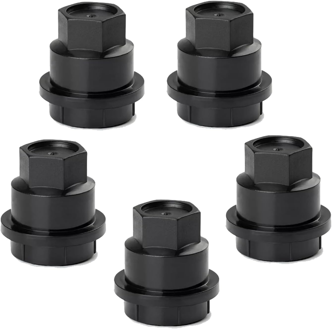 5 Tapas Negras Tuercas Llanta Chevy S10 Blazer GMC Jimmy