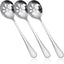 3 Cucharas Acero Inox Ranuradas 7.8pulg para Bufé