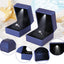 2 Cajas Anillo Azul con Luz LED para Boda y Compromiso