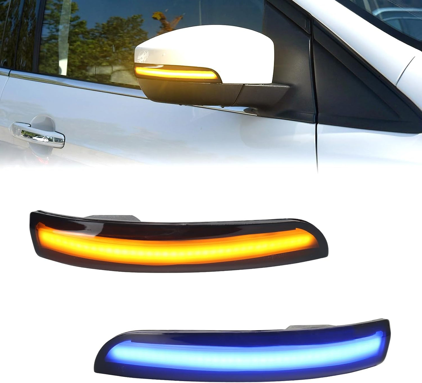 Luces LED secuenciales Ford Kuga Escape Ecosport Focus 2012-18 set 2 lentes ahumados