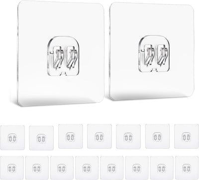 Organiz. ducha set 15 ganchos adhesivos baño cocina