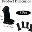 4 Tapones Vástago Válvula Neumático Universal Negro