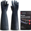 Guantes látex resistentes químicos 18pulg reutilizables