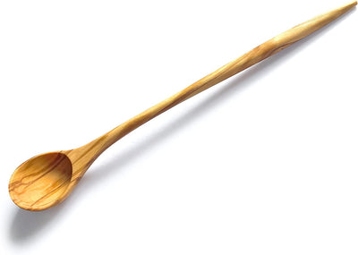 Cucharas madera olivo natural para café té batidos cocina coctelera