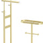 Soporte giratorio joyas ajustable blanco y dorado