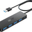 Hub USB 3.0 4 puertos con USB C para portátil Windows Linux