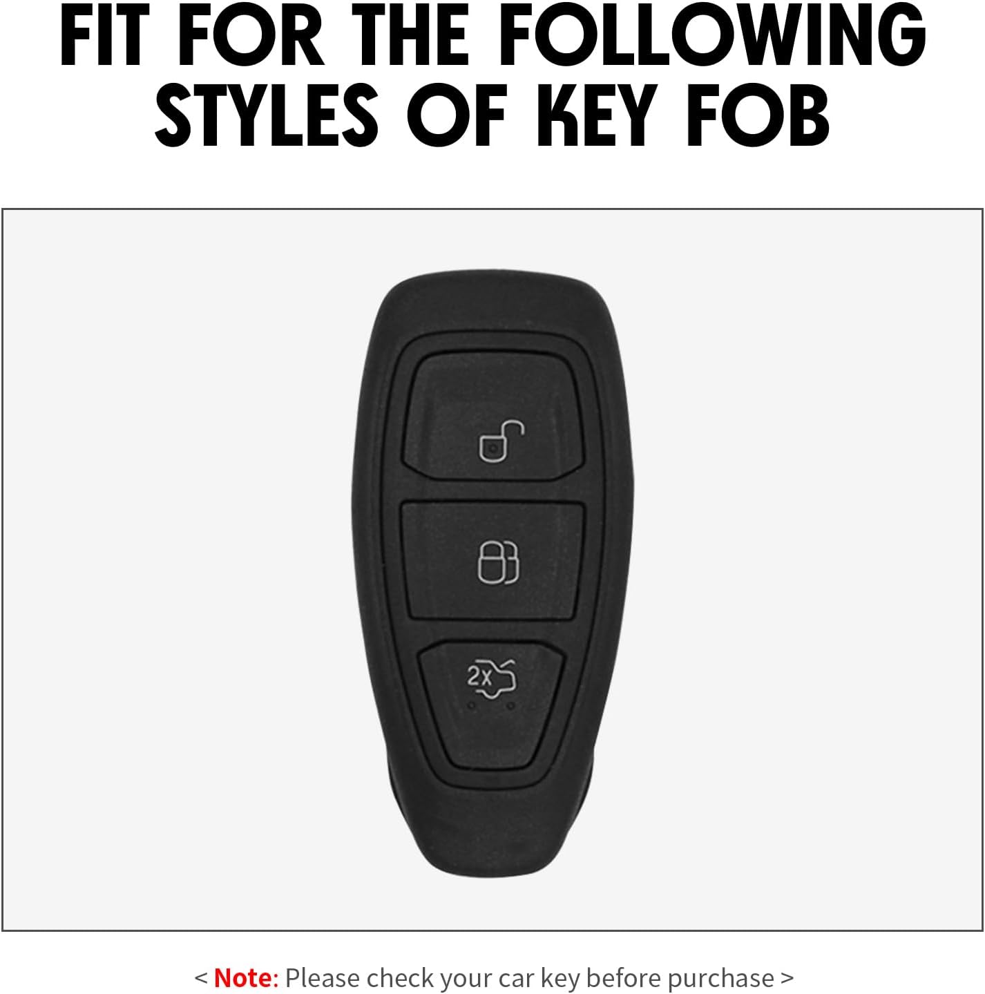 2 Pzas Funda llave silicona comp Ford C-MAX Escape Fiesta
