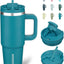 Vaso térmico acero inox con tapa pajilla asa 770ml