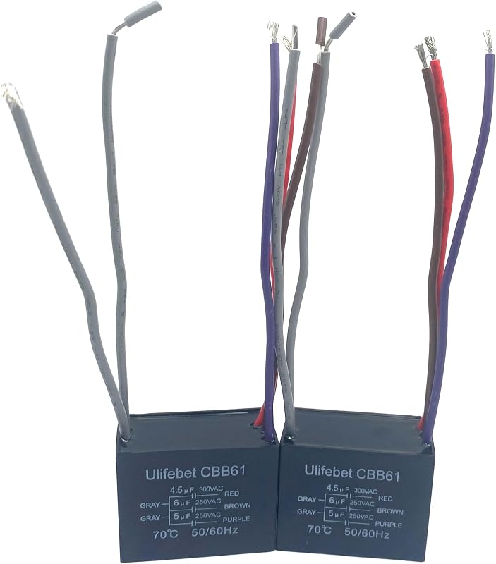 Condensador ventilador techo 5 cables New Tech CBB61 250VAC 4.5uf