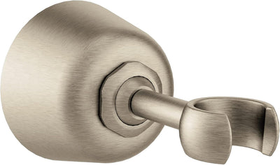 Kit soporte ducha de mano pared níquel cepillado