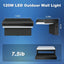 Luz pared LED 120W rotación 360° 5000K para garaje patio