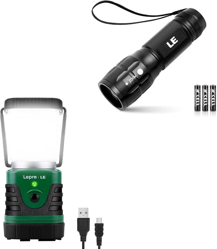 Pack 2 Linternas LED Camping 1000LM Recargable