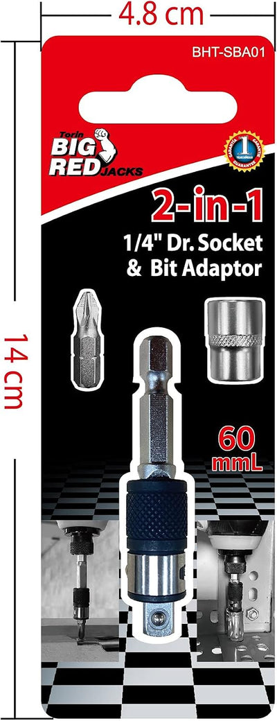 Adaptador acero 2en1 para brocas CR-V Torin