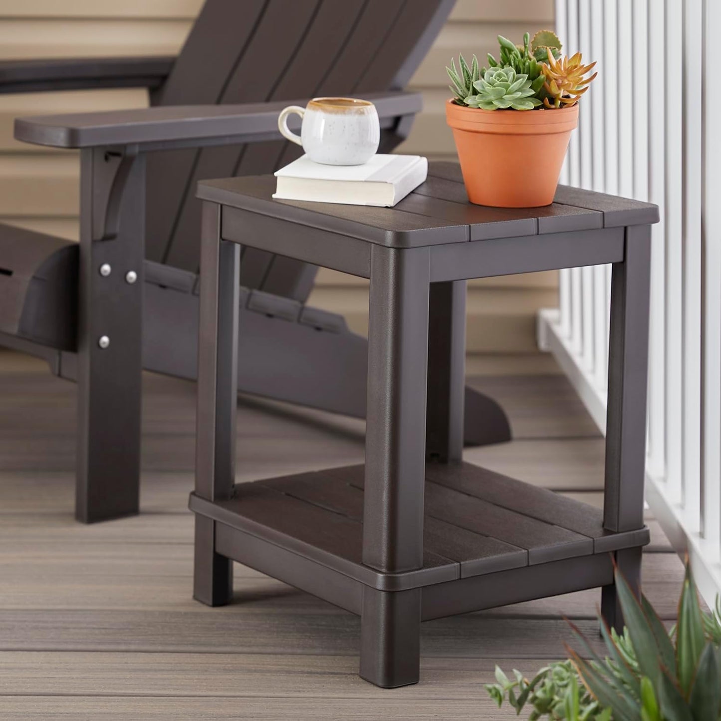 Mesa auxiliar Adirondack Deluxe Keter Marrón
