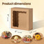 55 Pzas Cajas marrones con ventana para fresas