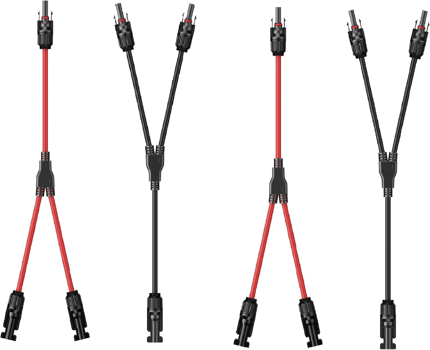 Cable extensión solar con conectores hembra y macho