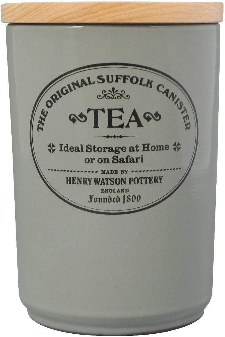 Recipiente té hermético gris paloma fabricado Inglaterra
