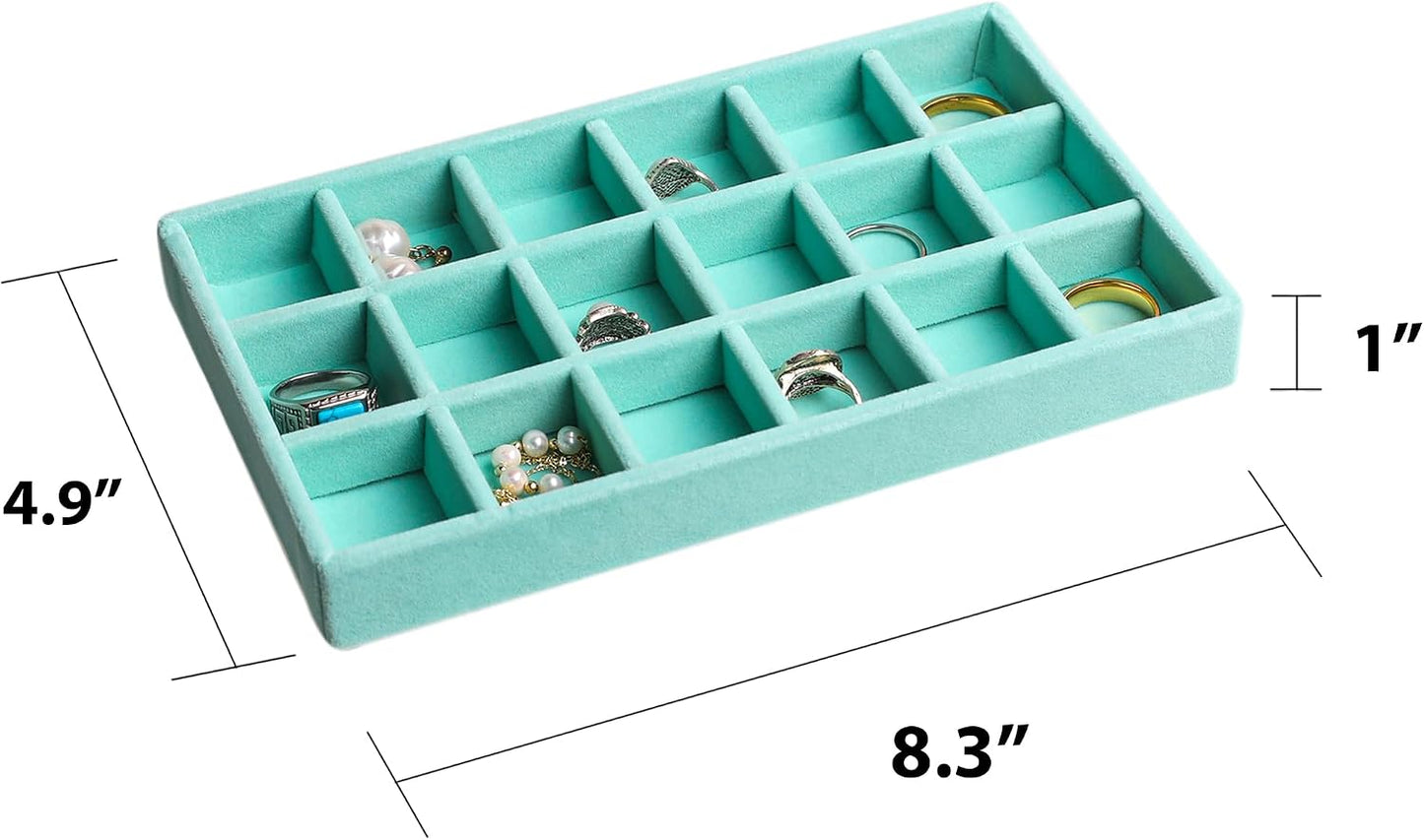Bandeja organizadora terciopelo para anillos y aretes