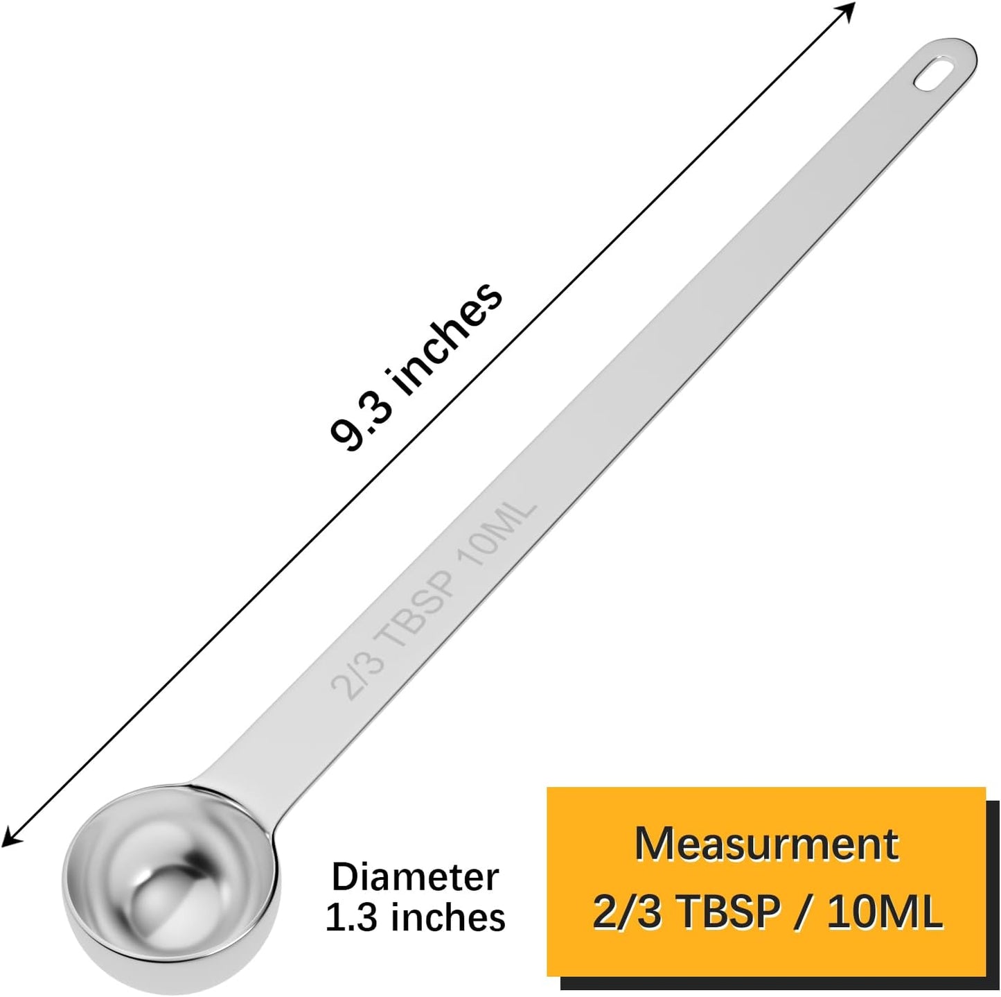 Cuchara medidora acero inox 2/3 cucharadas mango largo