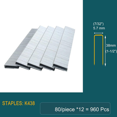 Grapas corona estrecha 7/32 pulg 960uds galvanizadas para grapadora