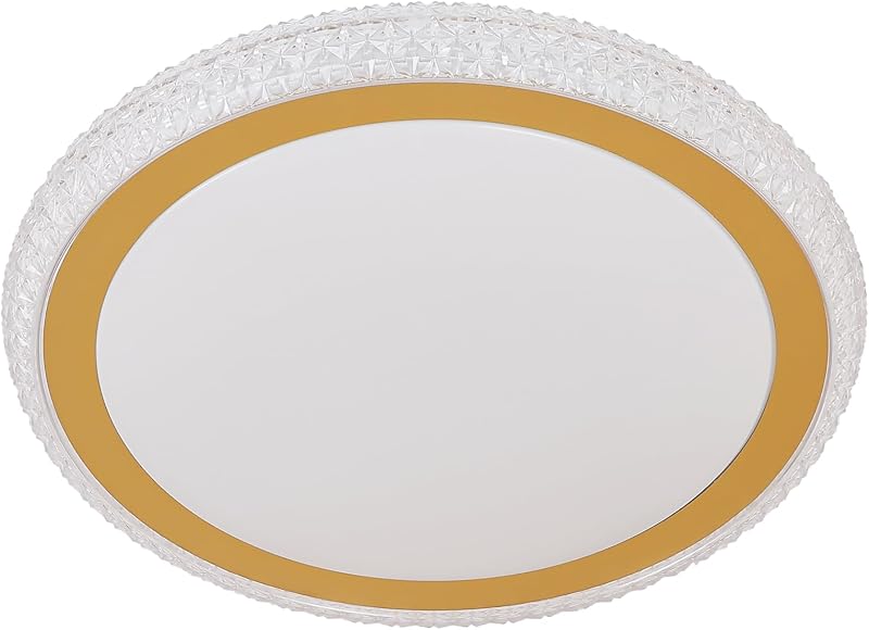 Lámpara LED empotrada cristal dorado 16" regulable