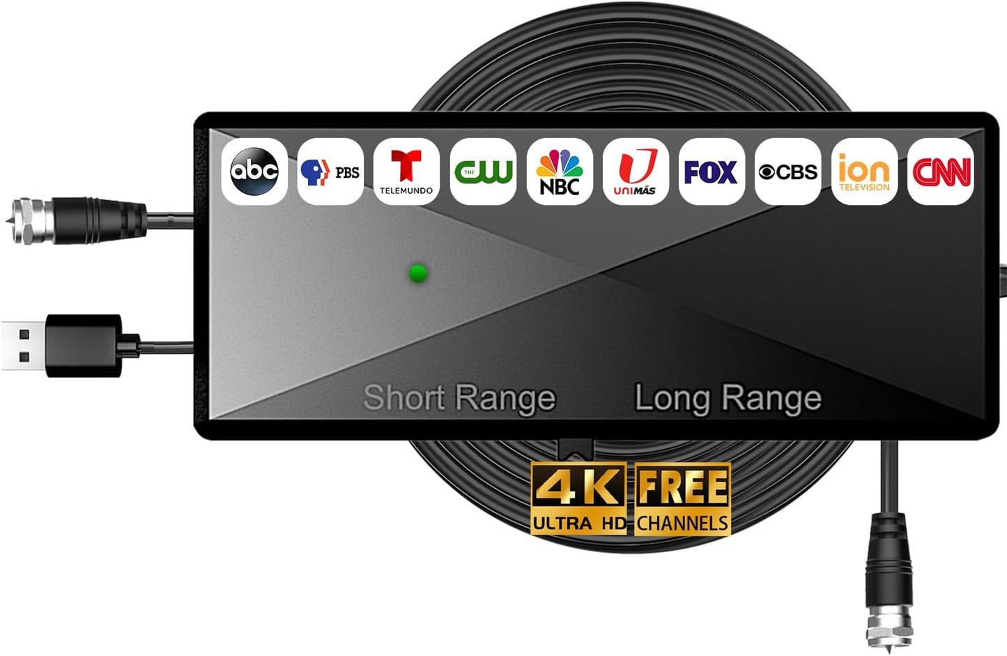 Amplificador antena TV HDTV alta ganancia UHF/VHF