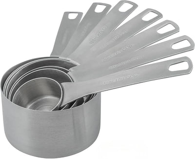 Set 7 Tazas Medidoras Acero Inox 18/8